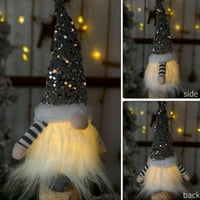 Rasvjeta Gnome Glittery Božićna plišana lutka sa sektorom Sezonski patuljski kućni ukras poklon za djecu - pakovanje