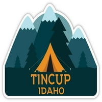 Tincup Idaho suvenir Vinil naljepnica za naljepnicu Kamp TENT dizajn