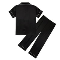Dječja dječja djevojačka Dječja pamučna pidžama Postavite kratki rukav dolje Pajemma majica Top i duge hlače za spavanje noćne odjeće noćna odjeća Loungeweb odjeća za odjeću PJS 5-14T