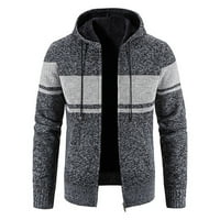 Tdoqot jakne za muškarce - modni jesen i zimski štand džemper na ovratniku Ležerne košulje tamno siva xl