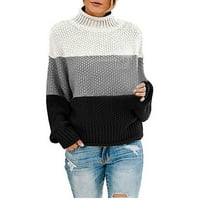 Sizzling Štednja wxlwzywl džemperi za žene čišćenje plus veličina zimska pletena boja podudaranje okruglog