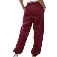 Cleariance ženske hlače Trendi solidne elastične struine pantalone Duge ravne gamaše