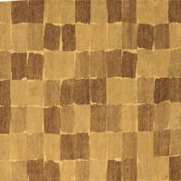 Ahgly Company u zatvorenom kvadratu Checkered Brown Moderne prostirke područja, 6 'kvadrat