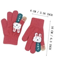 U pletenim toplim dječjim rukavicama zimske vanjske hladne zaštite slatke plišane rukavice bebe pet