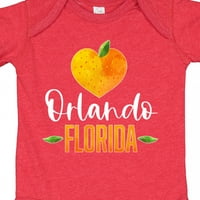 Inktastična orlando Florida narančasta u srcu poklon dječak baby ili baby girl bodysuit