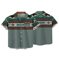 Bomotoo muns baggy tunika sa džepom boemskim vrhovima Dnevni odjev labav fit geometrijsko tiskano majica