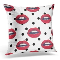 Crvena šminkanje Lips tekstil u stilu konture jastuk jastuk