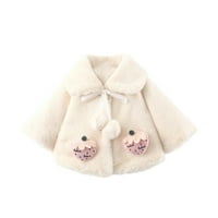 Einccm Toddler Djevojčice ogrtač ogrtač, zima zadebljana topla gornja odjeća, jakna s dugim rukavima