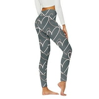 Ženske hlače Skinny Print Casual Yoga Hlače Visoke struk labave udobne duge hlače