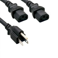 Kentek FT kabel za napajanje Prong Proširenje Y razdjelnik kabl nema5-15p do IEC C SJT AWG 13A 250V