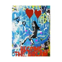 Postanite djevojčica iz snova Graffiti platnena Zidna umjetnost Stephen Chambers