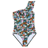 Ženski bikini kupaći kupaći kostimi, ženski kupaći kostimi za žensko leteće rubne ivice cvjetnog kupaćeg kostima za kostimu za kostim za plivanje