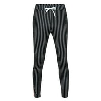 Muške hlače Joggers Striped Patchwork Casual Workout Jogging Trčanje za vuču Duge hlače na otvorenom