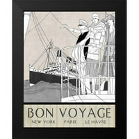 Schlabach, Sue crni moderni uokvireni muzej umjetnički print naslovljen - Bon Voyage