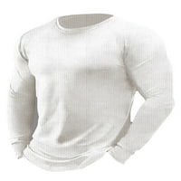 Paille muškarci vrhovi čvrsti boja T majica Crew Crt Majica Ležerne prilike za bluzu s dugim rukavima