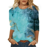 Majice za žene za žene Ljeto Ležerne prilike The Trendy okrugli vrat Labavi pulover udobne meke bluze