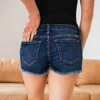 Ženske kratke hlače Ljetne kratke hlače Srednja struka kratka moda Ženska ulična odjeća Traper kratke hlače Žene Jeans Blue XL