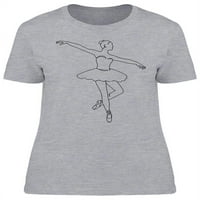 Ballerina Doodle Design majica Žene -Image by Shutterstock, Ženska 3x-velika