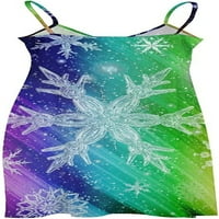 Snowflake Ženska haljina za snesu Ležerne prilike sa labavim ljuljačkama duge maxi haljine za zabavu na plaži