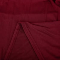 Pejock Women V-izrez Prednja košulja za blube s dugim rukavima Elegantna casual majica Solid Color Pulover vrhovi vino s