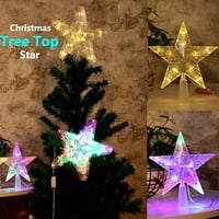Drvo Topper Star Božićni ukrasi Top Xmas Star Glitter Day