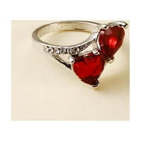 prstenovi za teen djevojke, dame modni srebrni pun dijamantni prsten ljubavi srca Dijamantni vjenčani