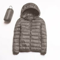 Ediodpoh Žene toplo vodootporno lagana jakna s kapuljačom s kapuljačom s recikliranom izolacijom zima