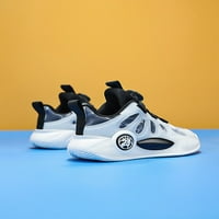 Daeful dječji tenisice čipke košarkaške cipele izdržljive tekuće cipele lagani sportski treneri djeca udobne sive 6,5y