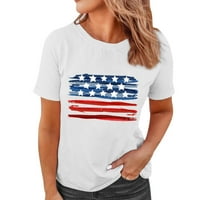 Žene ljetne neovisnosti Dan tiskane majice kratkih rukava modna majica za bluzu
