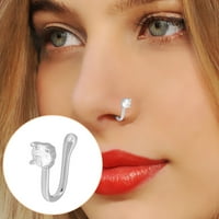 Nos nakit za žene perforacija Besplatna prstena za nos serija piercing nakit za nos nos Punk prsten u obliku nosa u obliku slova U-Style