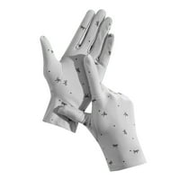 Xinqinghao casual rukavice Uni Solid Color St.srtscreen rukavice od svile na otvorenom Ribolov jahanje Rukavice sive