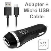 Za Sony Ericsson W Black Rapid Carger Charger Micro USB kablovski komplet [2. AMP USB punjač + stopala Micro USB kabl] u kompletu za dodatnu opremu