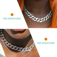 Rosarivae muns ogrlica kubanski lanac vrata muški hip-hop stil ogrlica legura nakit