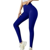Aufmer Hlače za žensko čišćenje elastičnih struka Sportske hlače duge obične joge hlače za žene modne