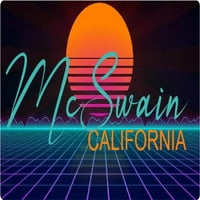 Mcwain California Vinil Decal Stiker Retro Neon Dizajn
