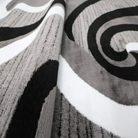 Crna područja prostirka Siva moderni tepih dnevni boravak savremeni blagovaonica savremena kolekcija