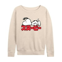 Kikiriki - Snoopy Kanji - ženski lagani francuski pulover Terryja