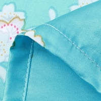 Ausyst Baby Pajamas Toddler Baby Kids Girls Cvjetni print Silk saten kimono haljine ogrtač za spavanje odjeće za uklanjanje odjeće