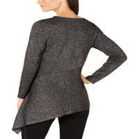 Alfani ženski asimetrični pulover džemper, metalik, srednji