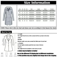 Qcmgmg Y2K jakna s kapuljačom vodootporni otvor za oblaganje obložen dugačkim pončo-om s dugim rukavima