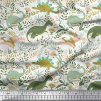 Soimoi Rayon Crepe listovi tkanine, cvjetni i dinosaur džunglska tkanina od dvorišta široka