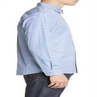 Str Plava Hemise Hector Stripe poplin majica za gumb, SAD 2x-Large