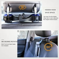 U automobilu Headrest Skrivena kuka Skrivena kuka sa držačem telefona Universal 360 ° Rotacije za glavu