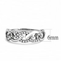Luxe nakit dizajnira ženski prsten od nehrđajućeg čelika sa kubnim cirkonijom - veličine