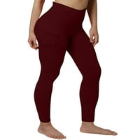 Ženske jogger hlače sa džepovima visoki struk joga Capri hlače trčanje salon za vježbanje fitness sportske