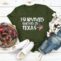 Muške žene preživela sam Snovid majicu Texas Jaka snijeg Apokalipsa majica Žene košulje dugih rukava
