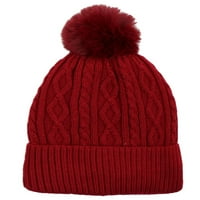 Žene pom pom Beanies Hat, zimski kape za žene hladno vrijeme topli plete