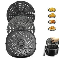 Air Fryer MATS Ne-Stick zračni frizerski obloge za odvajanje hrane Kuhanje Divider Pribor Crna