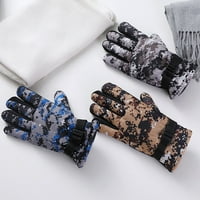 Biplut par zimske rukavice maskirne zgušnjavaju plišane obloge protiv klizanja Podesive termalne rukavice