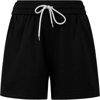Dabuliu Womens znojne kratke hlače Atletski visoki struk navlaka za vježbanje teretane Skraćene kratke hlače Ljeto udobne salone za trčanje s džepom